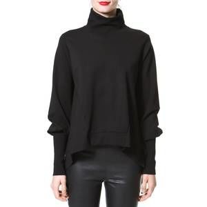 NEW MADONNA & CO. dolman sleeve knit top in black